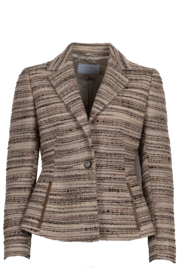 PRADA Vintage Blazer Tweed Nude