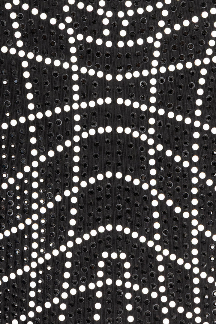 BALMAIN Dress Crystals Black White