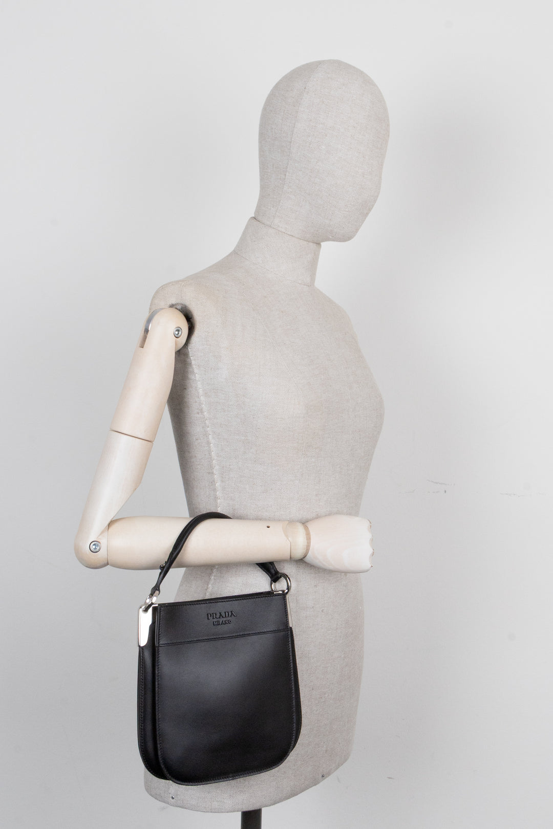PRADA Mini Margit Bag Leather Black