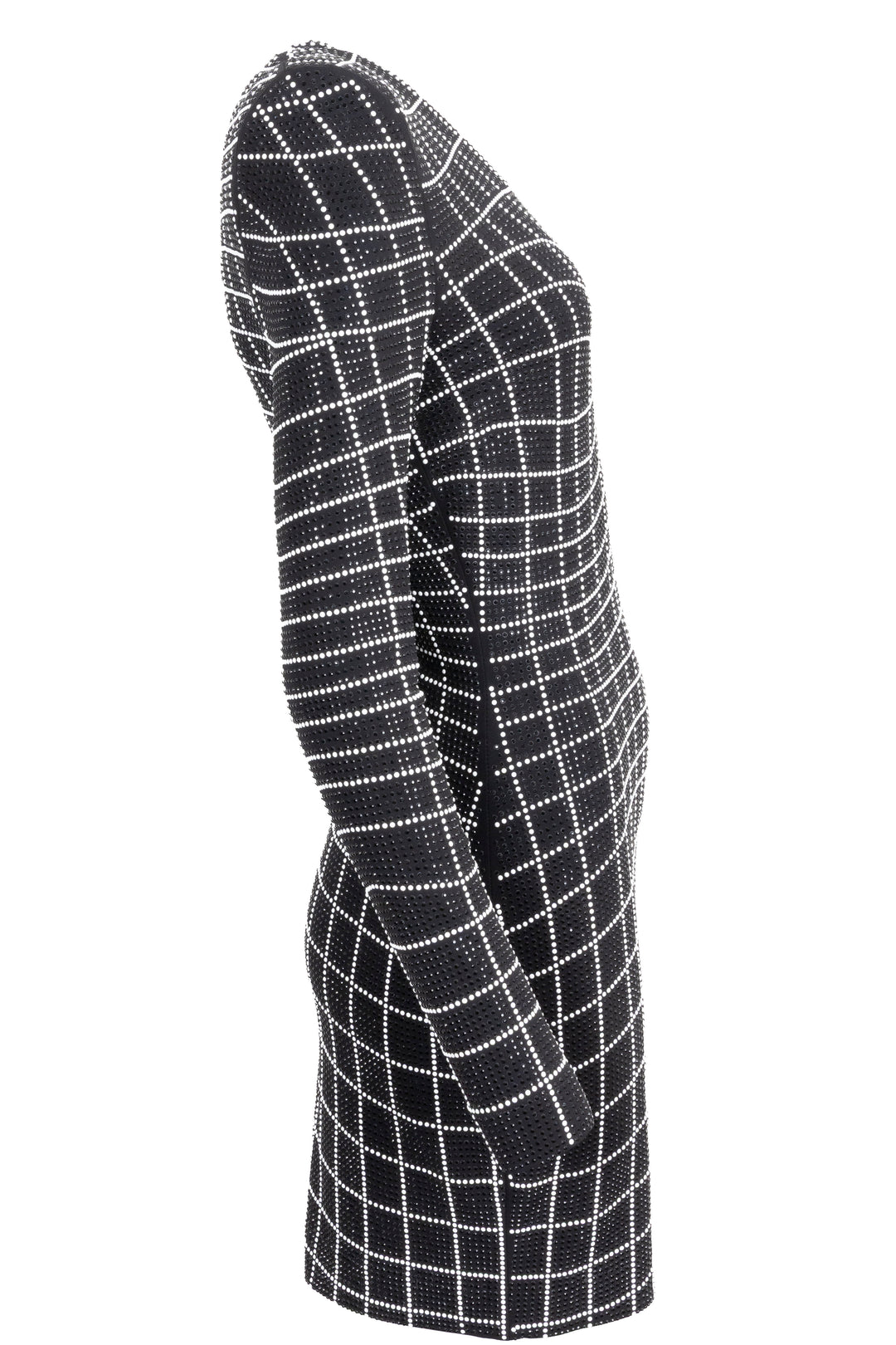 BALMAIN Dress Crystals Black White
