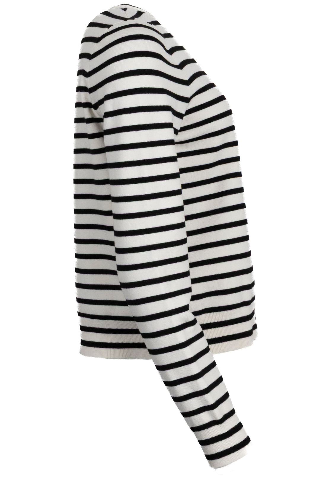 CELINE Long Sleeve Striped Sweater Black White