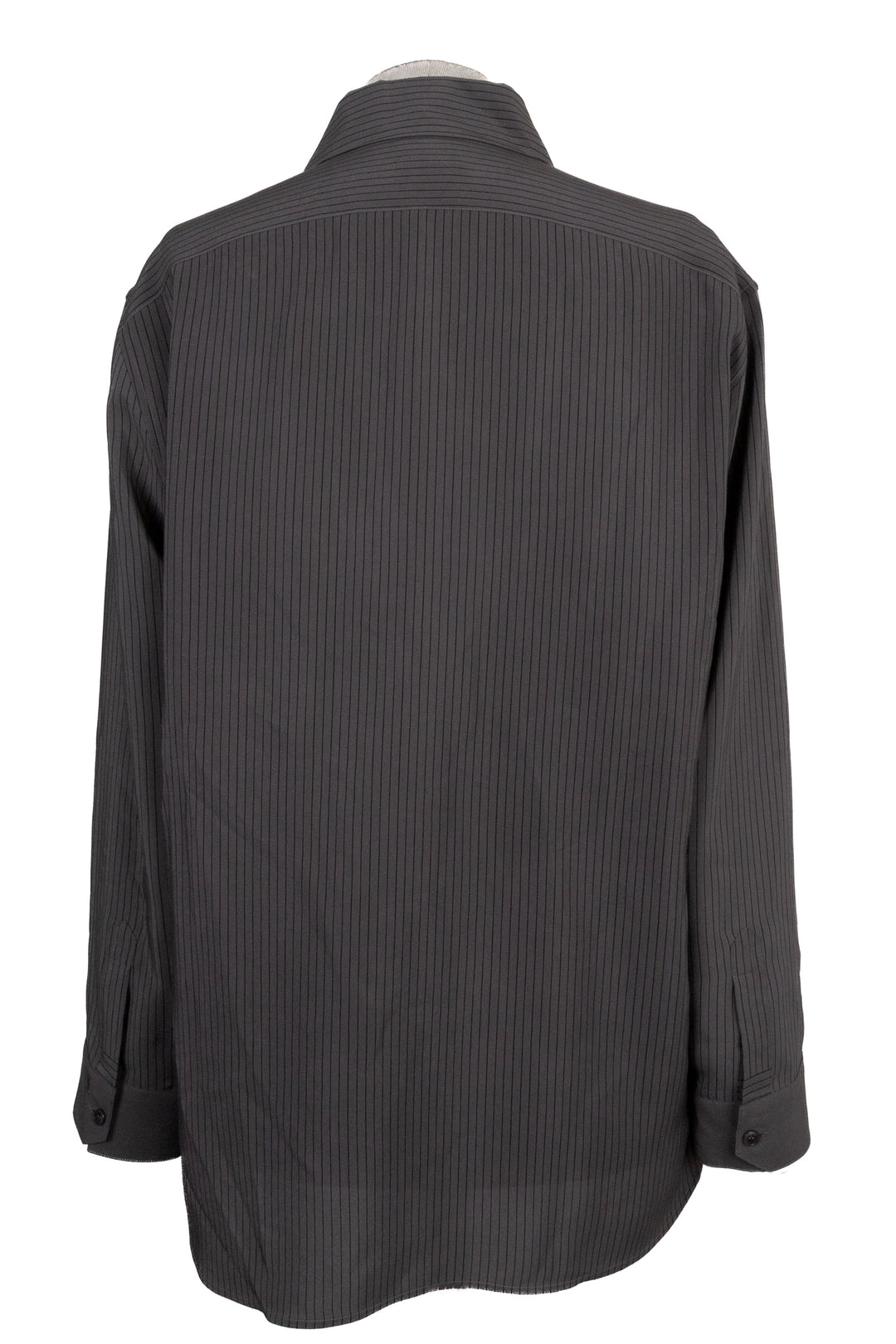 SAINT LAURENT 2024 Striped Shirt Silk Grey