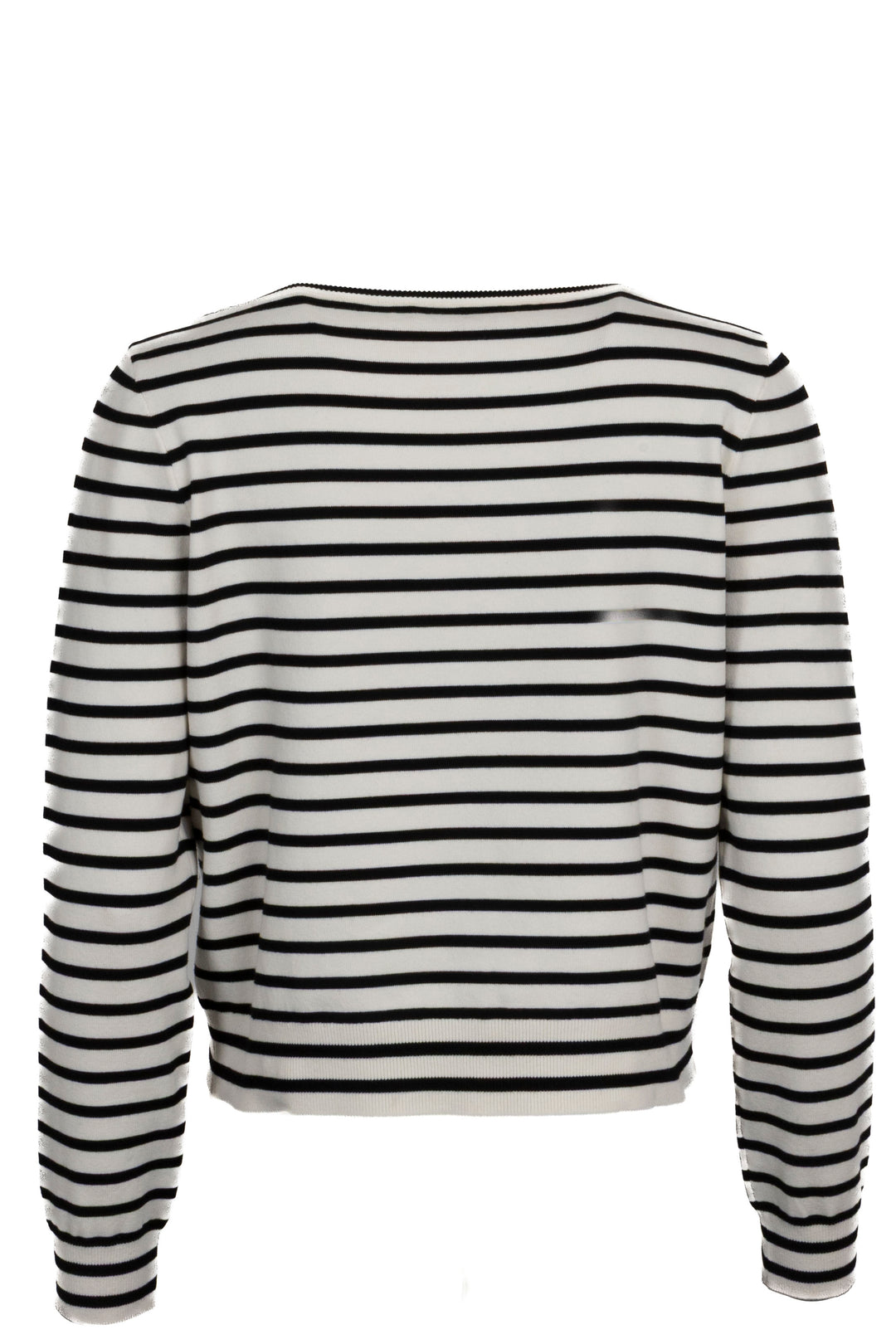 CELINE Long Sleeve Striped Sweater Black White