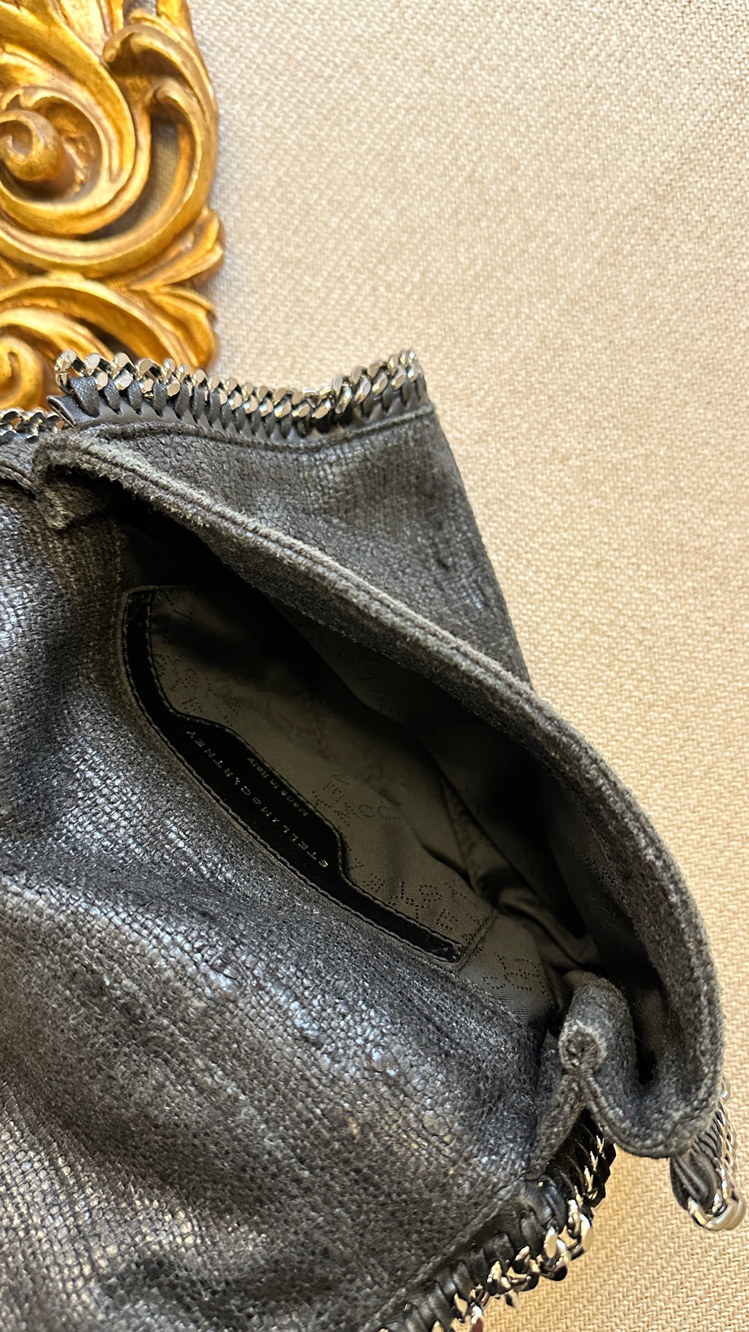 STELLA MCCARTNEY Falabella Flap Bag Canvas Grey