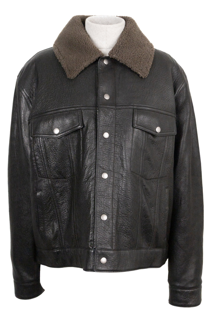 SAINT LAURENT 2024 Jacket Shearling Leather Black