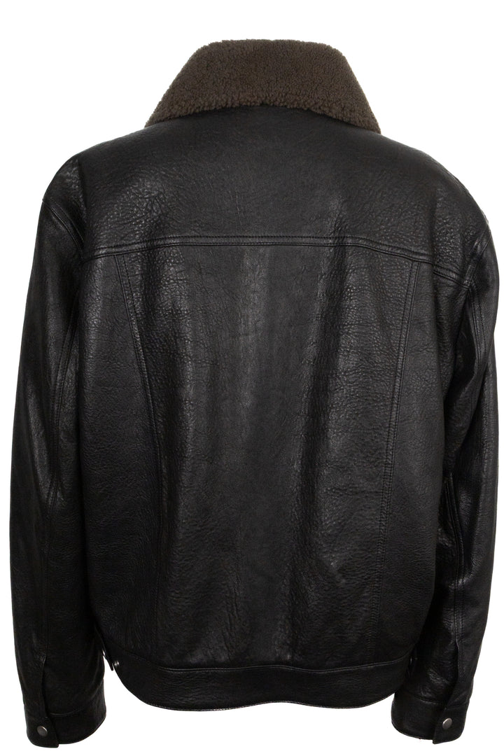 SAINT LAURENT 2024 Jacket Shearling Leather Black