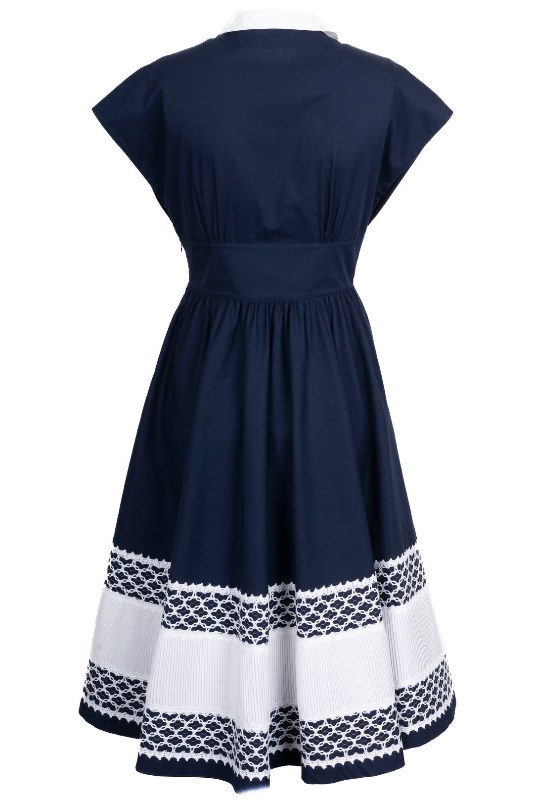 Robe sans manches à col Peter Pan MIUMIU en coton bleu marine