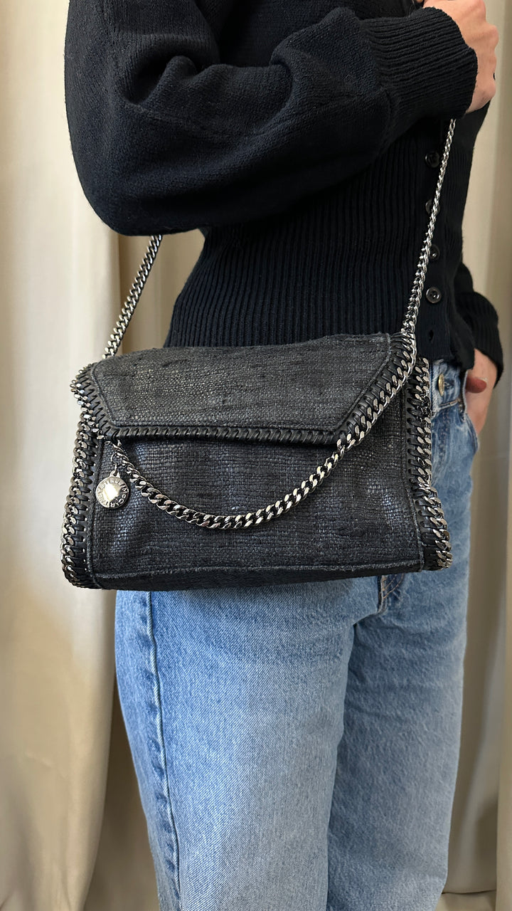 STELLA MCCARTNEY Falabella Flap Bag Canvas Grey