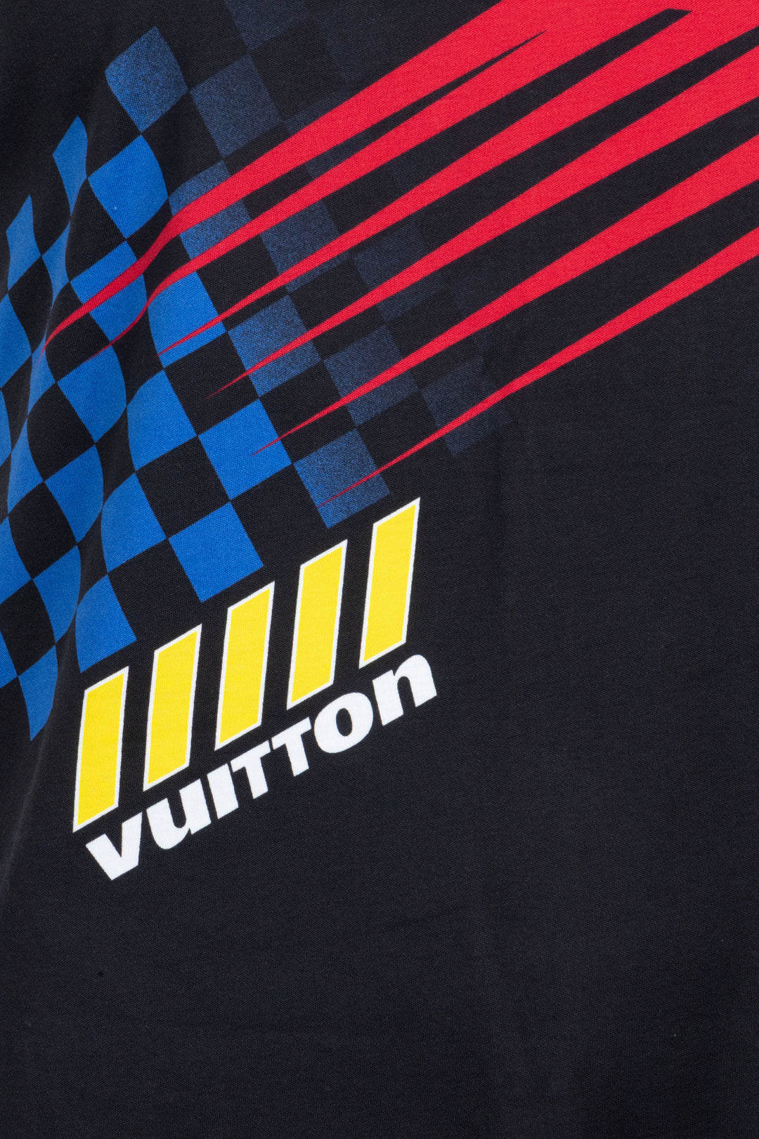 LOUIS VUITTON Racing Print Tank Top Cotton Black Multicolor