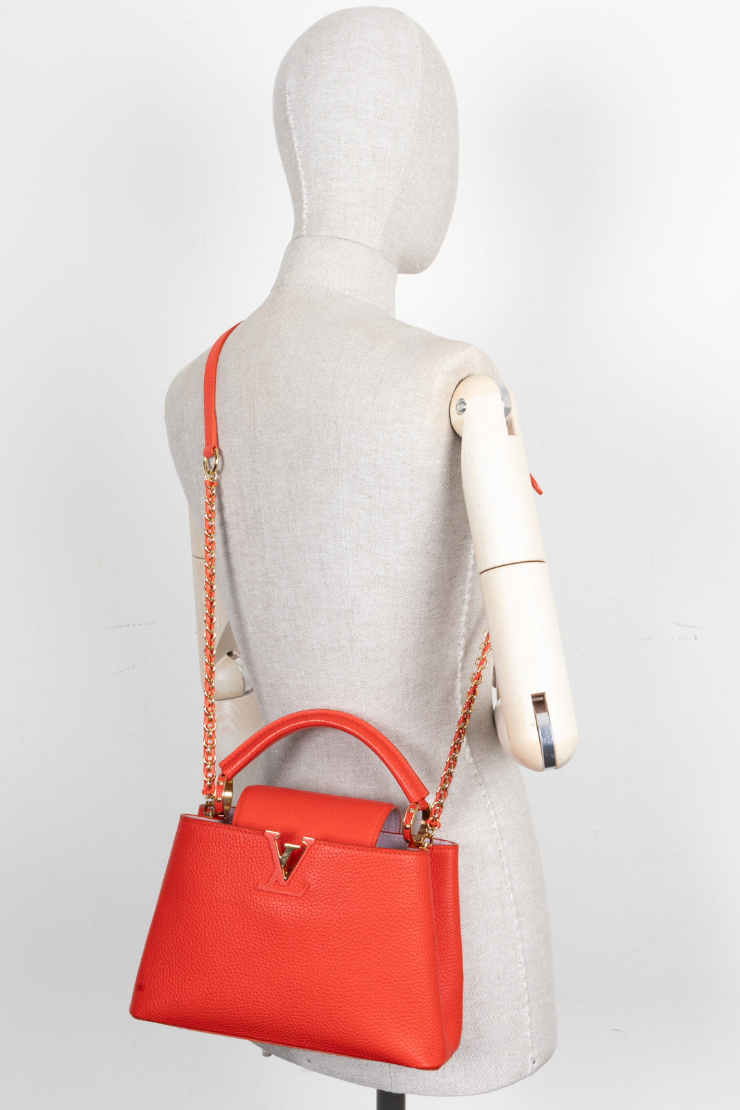 LOUIS VUITTON Capucine BB Cuir Rouge