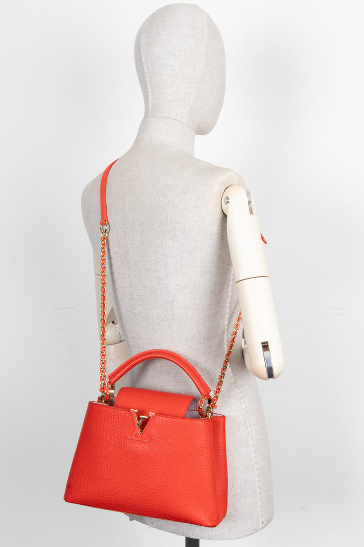 LOUIS VUITTON Capucine BB Cuir Rouge
