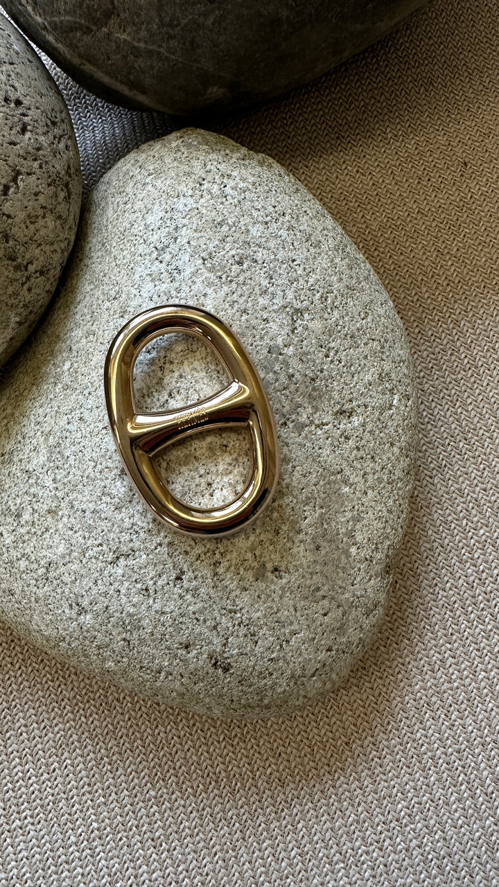 HERMÈS Chain D'Ancre 90 Scarf Ring Gold