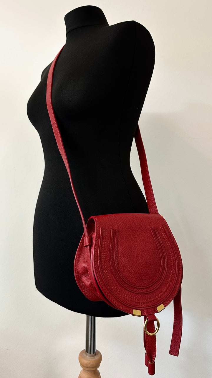 CHLOÉ Crossbody Marcie Bag Berry