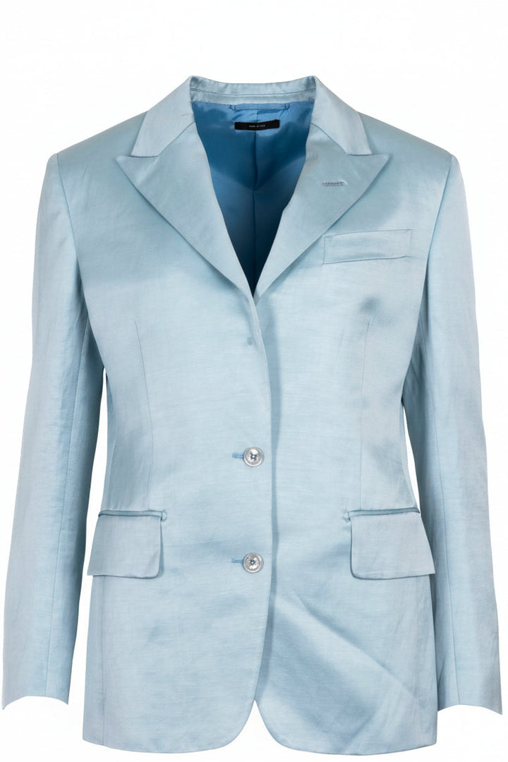 TOM FORD Satin Blazer Light Blue