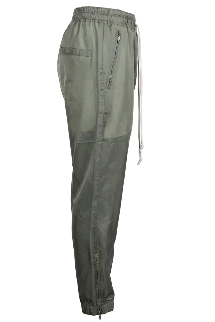 RICK OWENS Pantalon de survêtement Dietrich en Cupro Vert