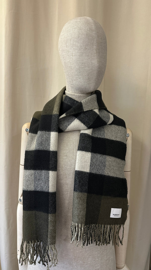 Écharpe réversible à franges BURBERRY
