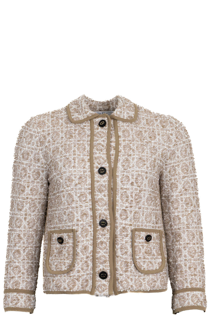 CHRISTIAN DIOR Macrocannage Jacket Tweed Beige
