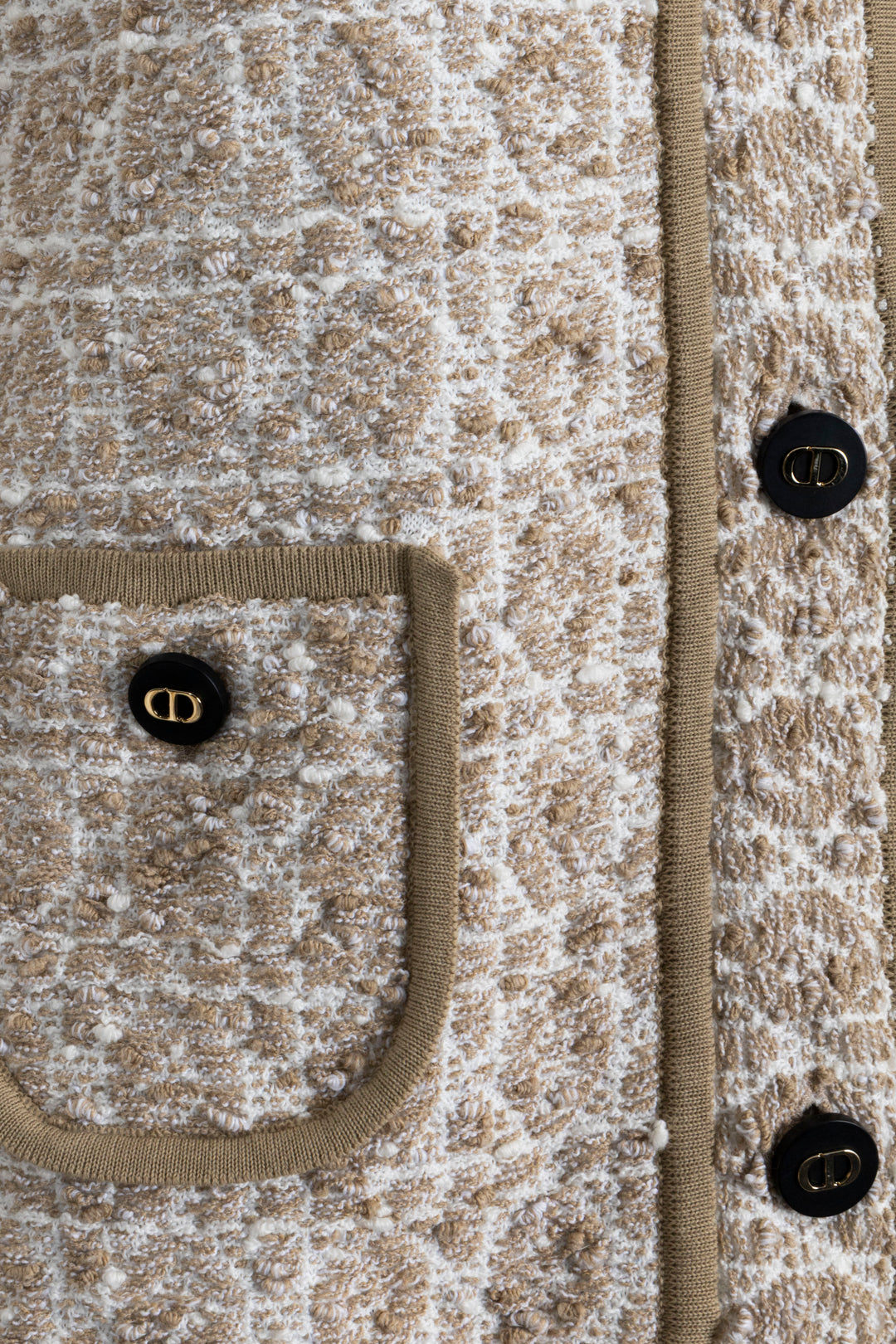 CHRISTIAN DIOR Macrocannage Jacket Tweed Beige
