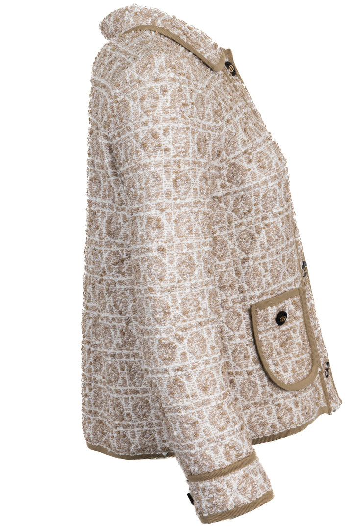CHRISTIAN DIOR Macrocannage Jacket Tweed Beige
