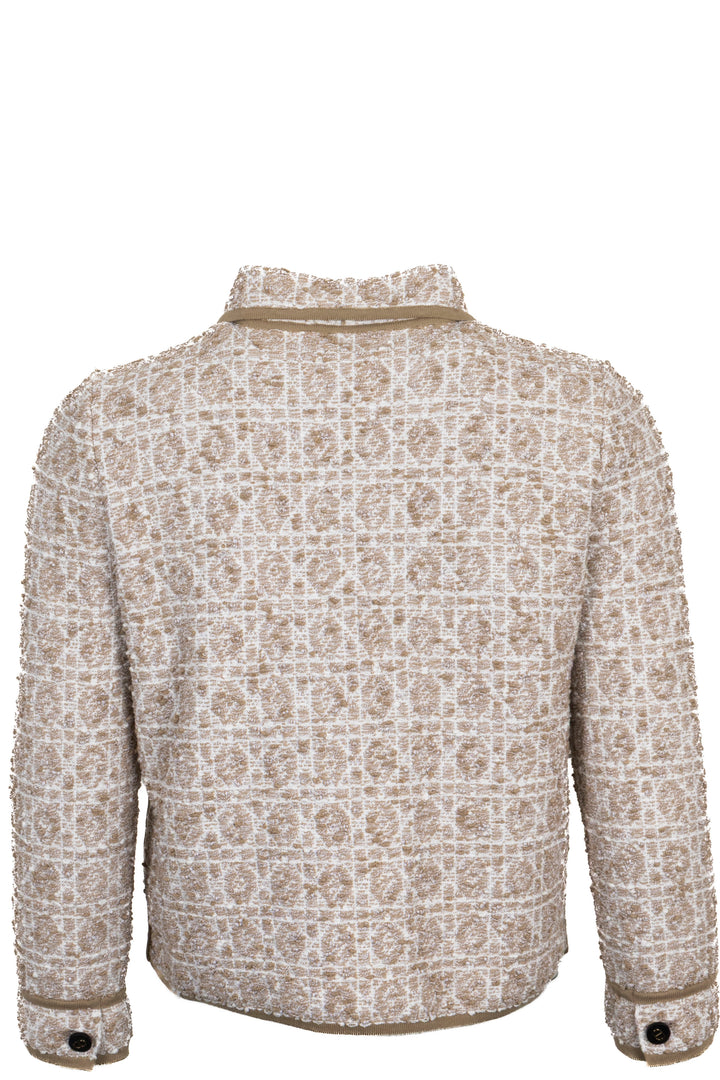 CHRISTIAN DIOR Macrocannage Jacket Tweed Beige