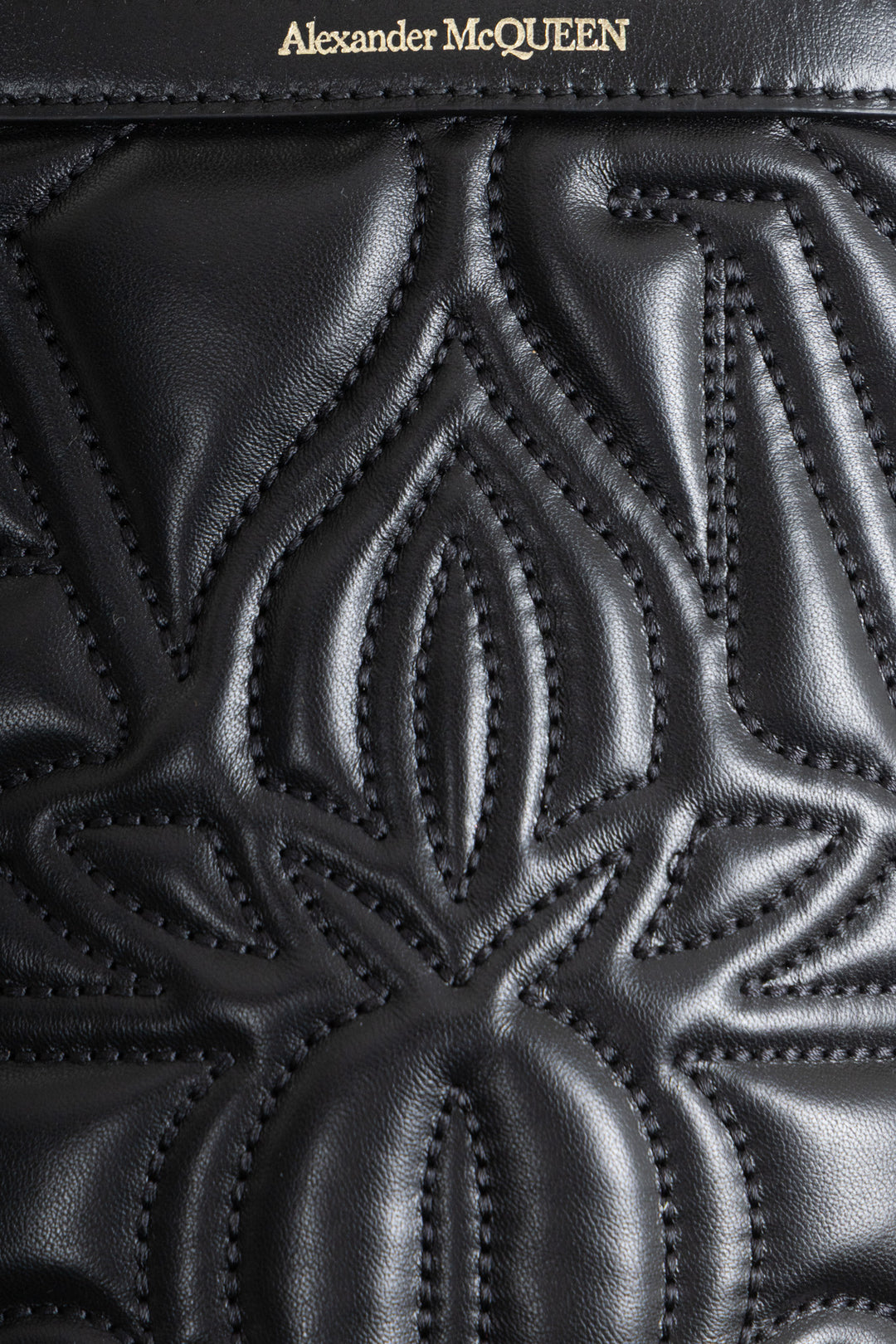 ALEXANDER MCQUEEN Embroidered Bucket Bag Mini Black