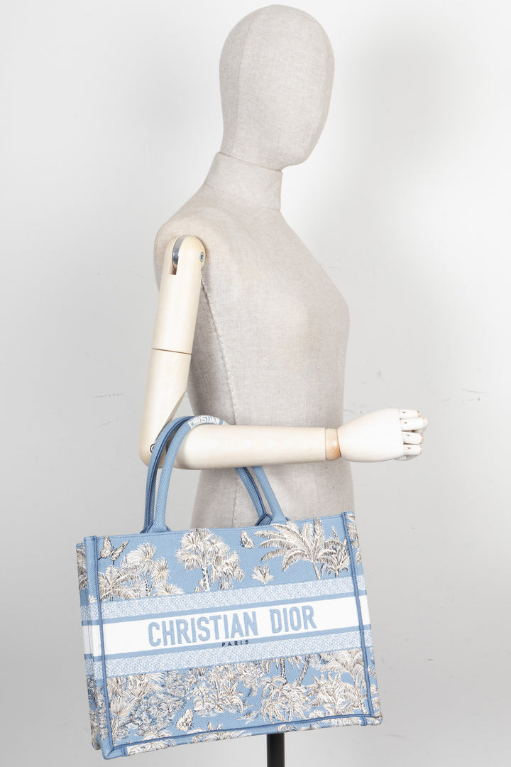 CHRISTIAN DIOR 2025 Dioriviera Book Tote Medium Celestial Blue