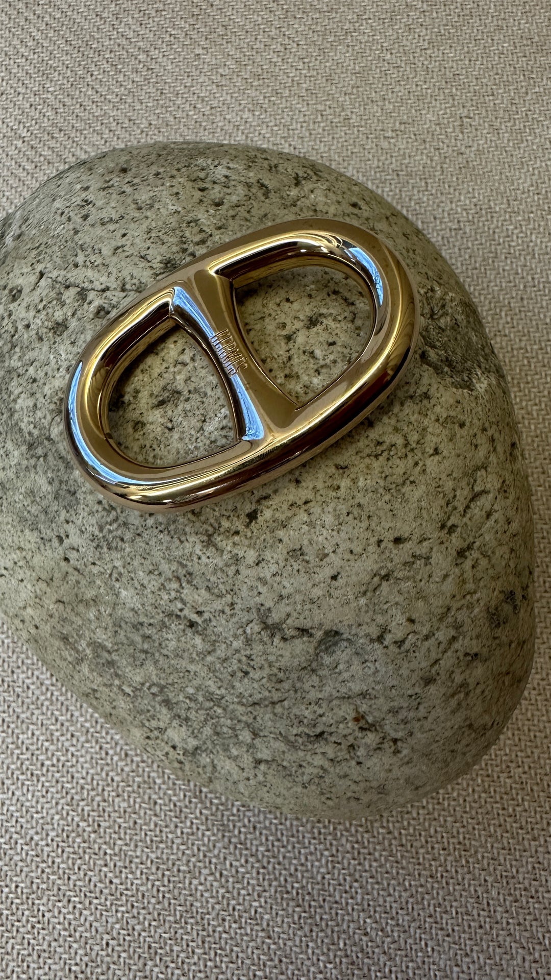 HERMÈS Chain D'Ancre 90 Scarf Ring Gold