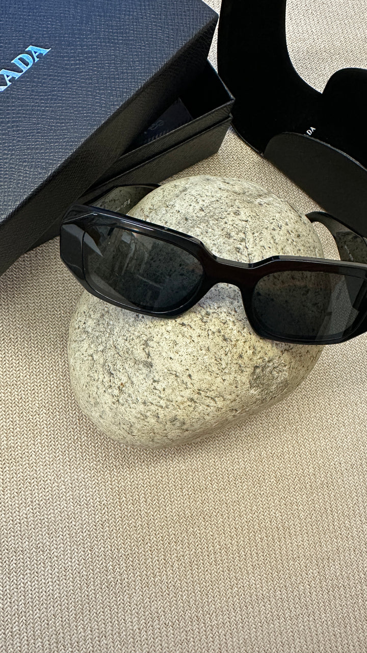 PRADA SPR17W Logo Sunglasses Black