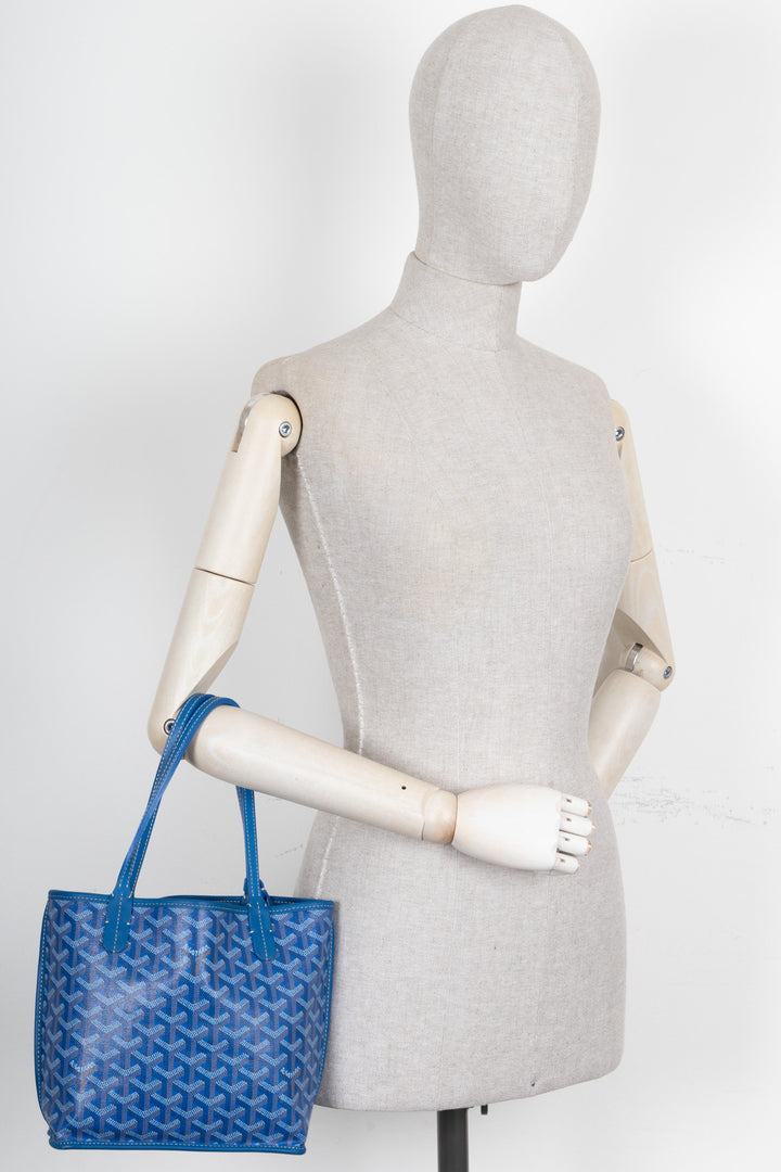 GOYARD Anjou Reversible Bag Mini Canvas Sky Blue