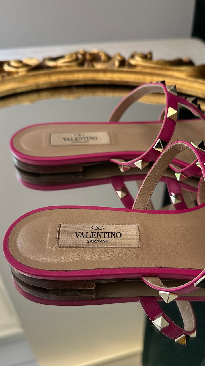 VALENTINO Rockstud Flats Pink