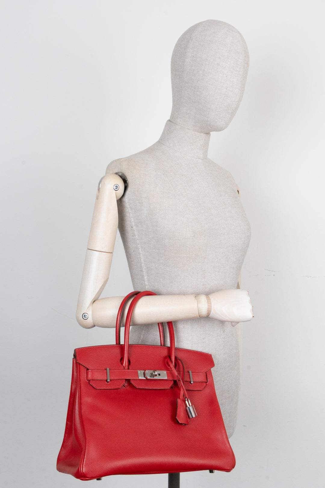 HERMÈS Birkin 30 Retourne Epsom Rouge Casaque
