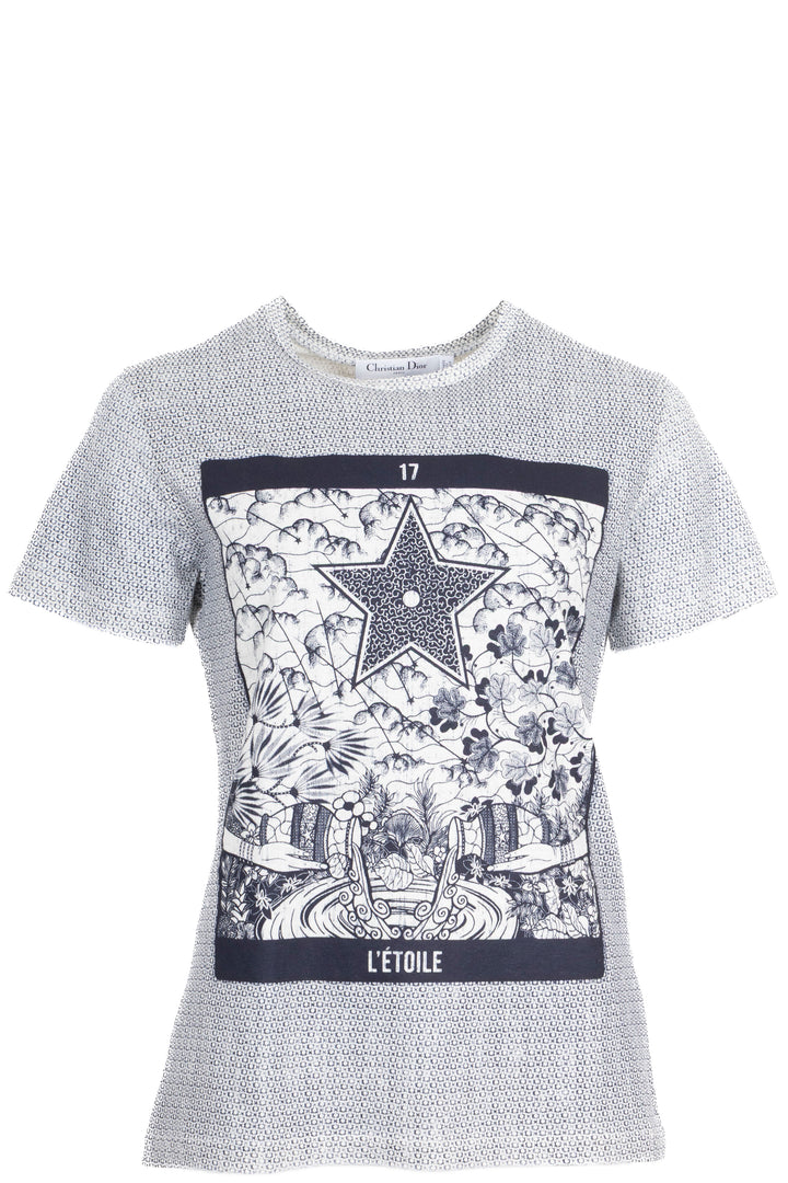 CHRISTIAN DIOR L'Étoile Tarot T-shirt Cotton White Navy