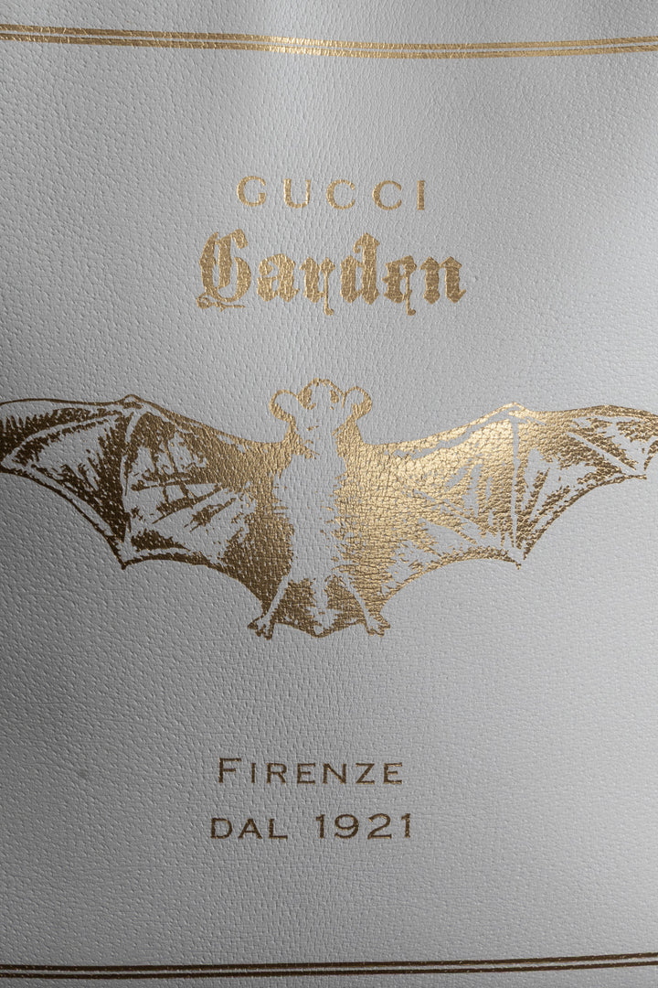 GUCCI Sac Cabas The Vampire A.Tale Garden Cuir Ivoire Or