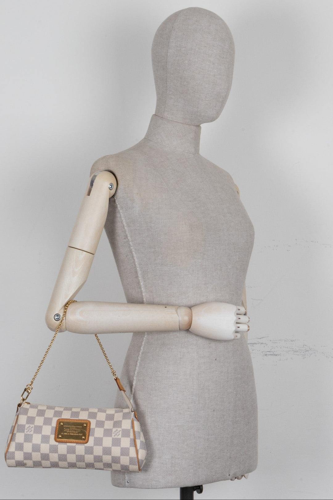 LOUIS VUITTON Eva Pochette Canvas Damier Azur