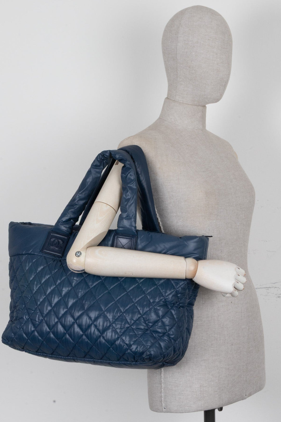 CHANEL Cocoon Bag Nylon Blue