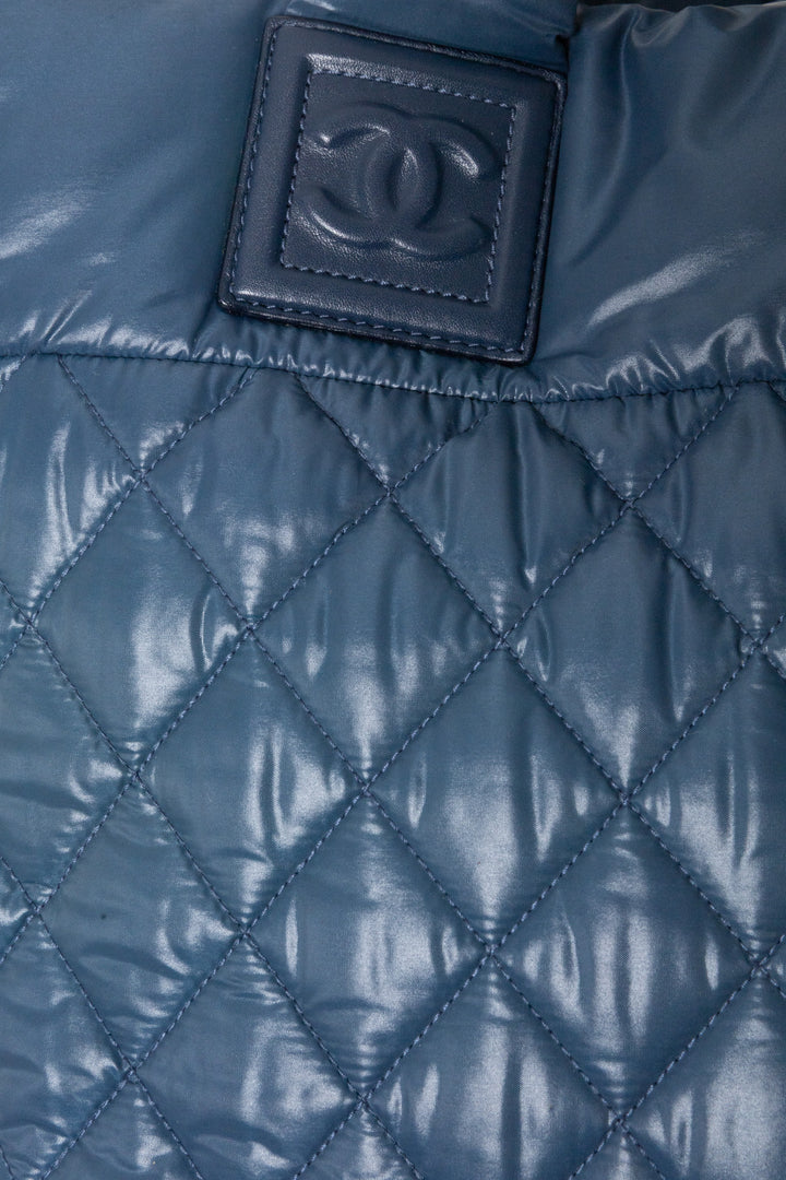 CHANEL Cocoon Bag Nylon Blue