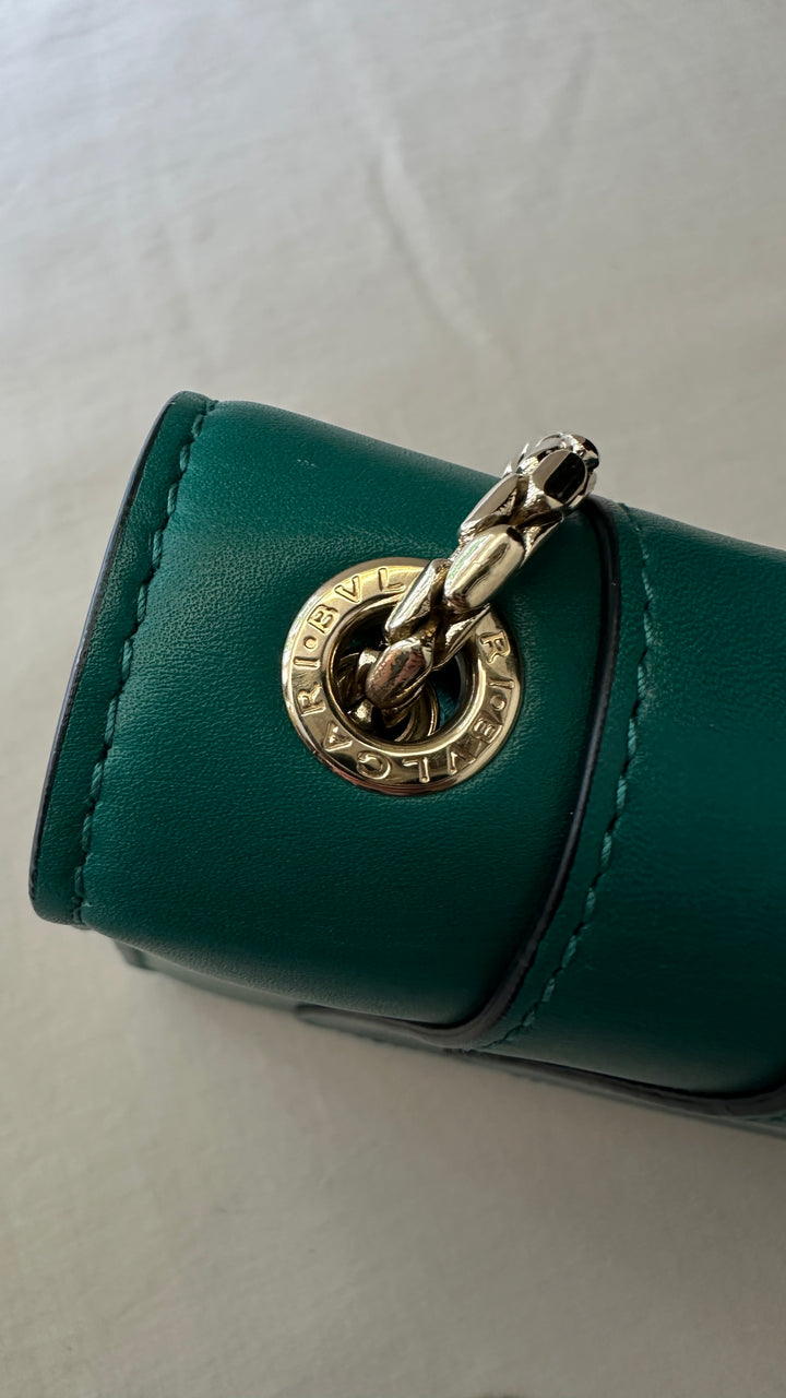 BVLGARI Serpenti Bag Leather Green