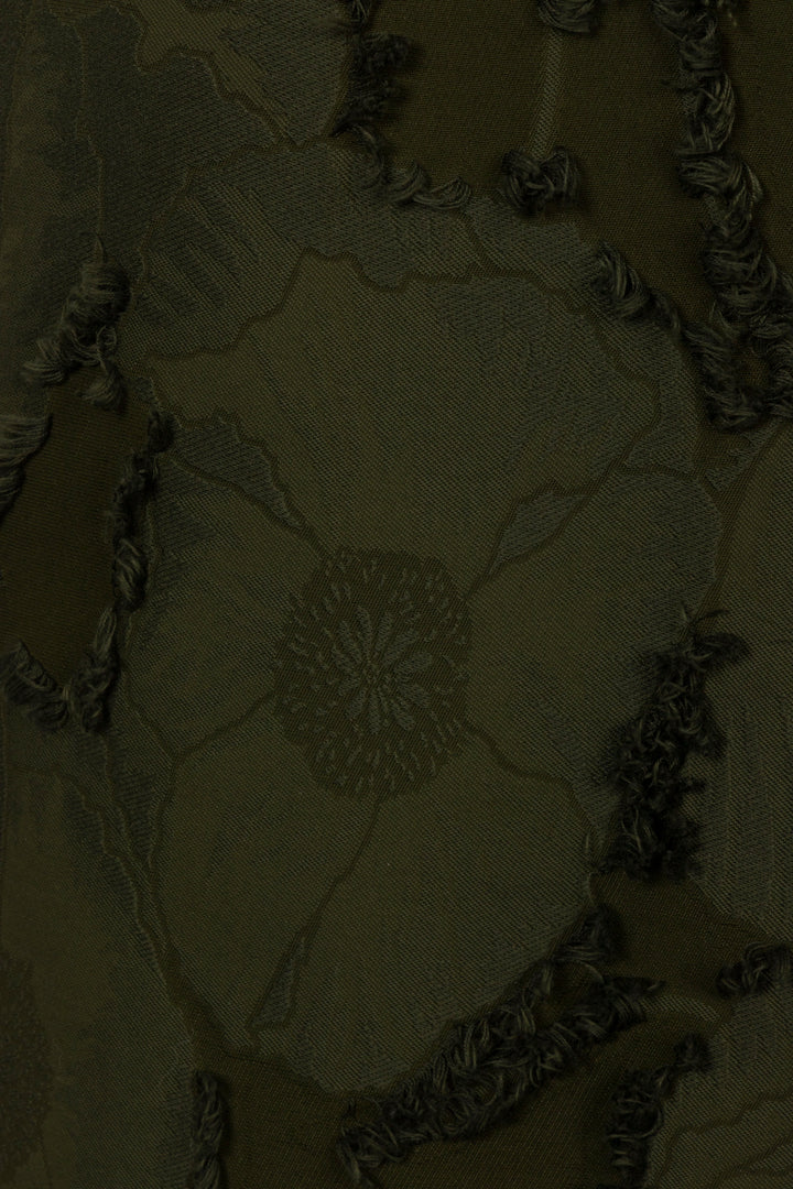 GUCCI Floral Jacquard Pencil Skirt Green