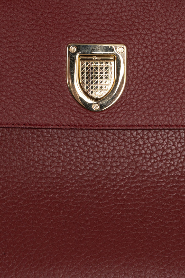 CHRISTIAN DIOR Medium Diorever Tote Bag Burgundy