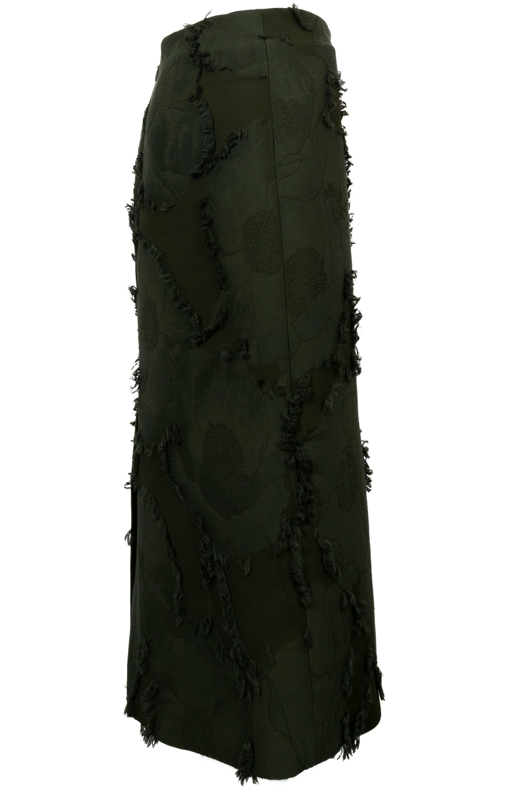 GUCCI Floral Jacquard Pencil Skirt Green