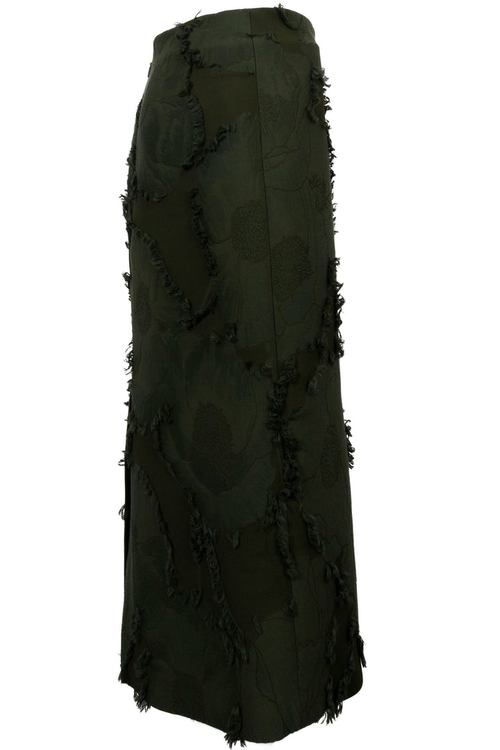 GUCCI Floral Jacquard Pencil Skirt Green