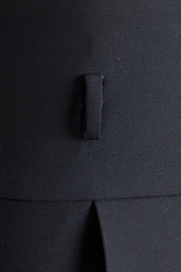 GUCCI Short Sleeve Dress Silk Wool Black