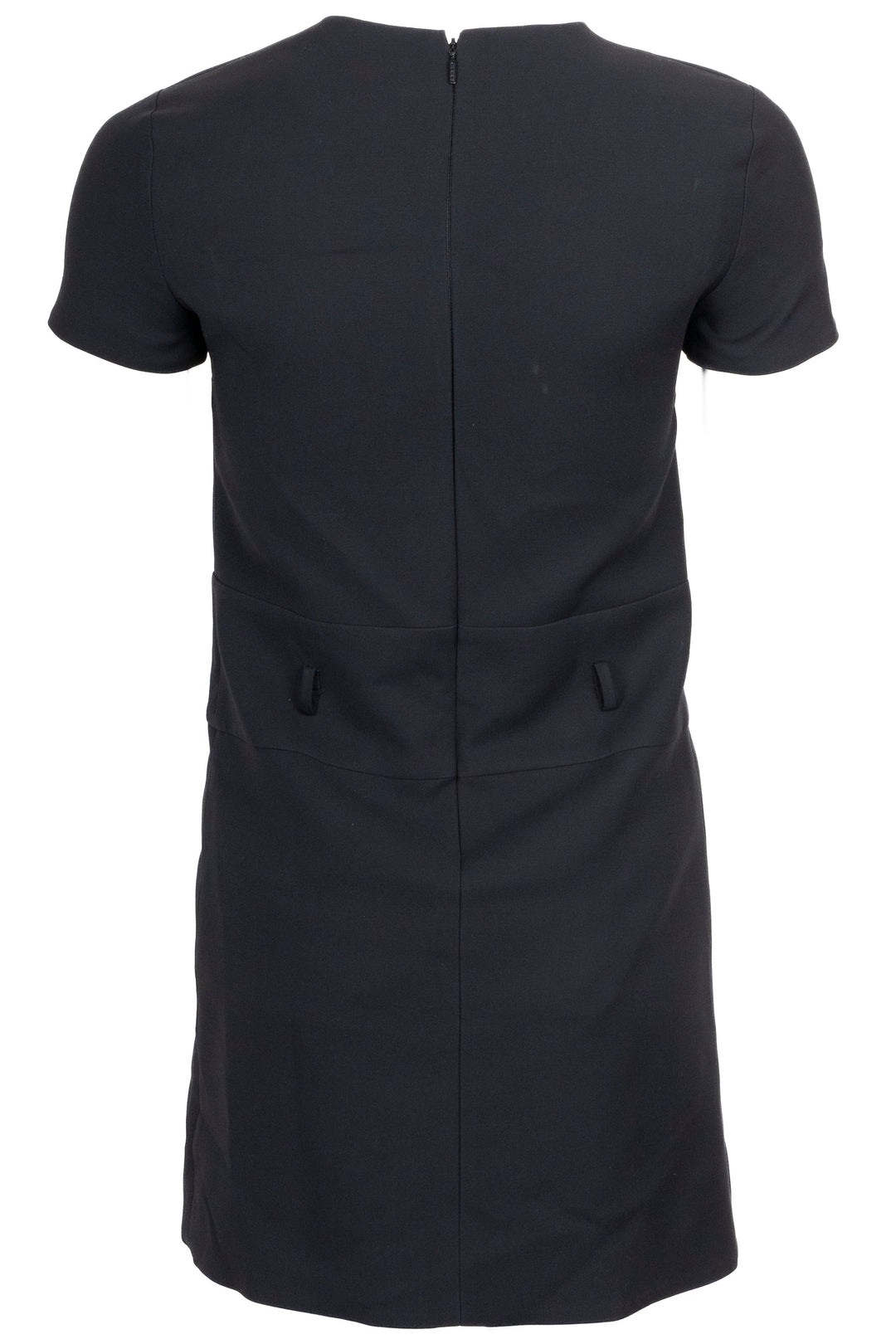 GUCCI Short Sleeve Dress Silk Wool Black