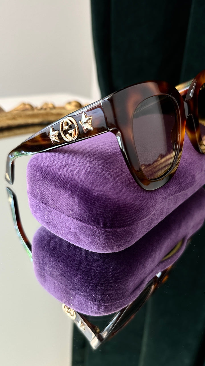 GUCCI GG0208S Sunglasses Tortoiseshell