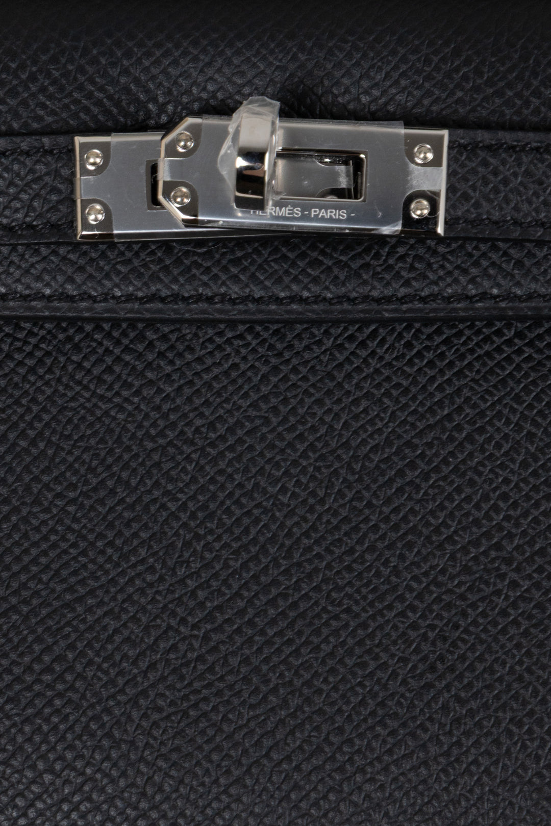HERMÈS Mini Kelly Sellier Epsom Palladium Noir