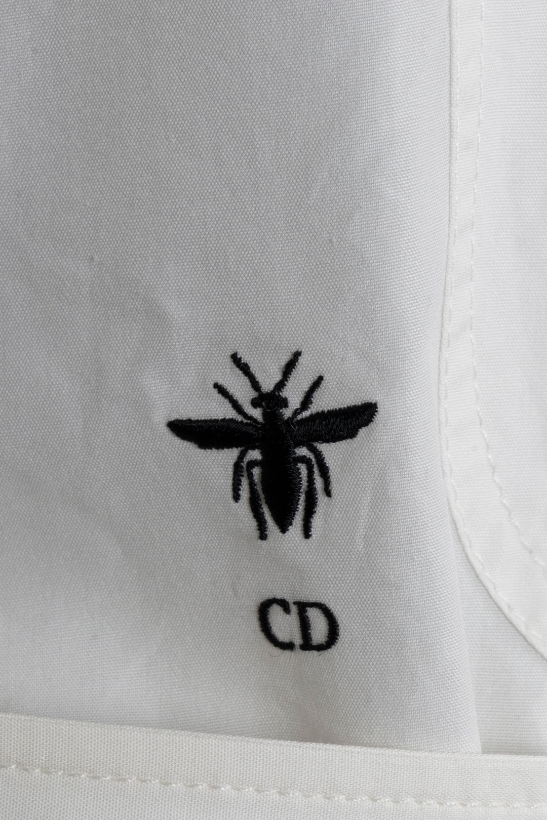 CHRISTIAN DIOR Sleeveless Belted Shirt Dress White