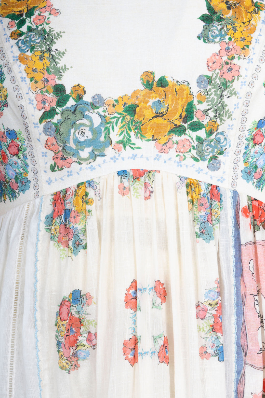 ZIMMERMANN Patchwork Dress Cotton Multicolor