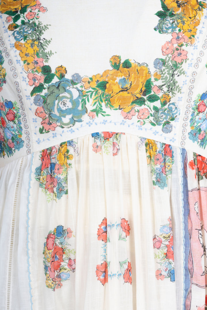 ZIMMERMANN Patchwork Dress Cotton Multicolor