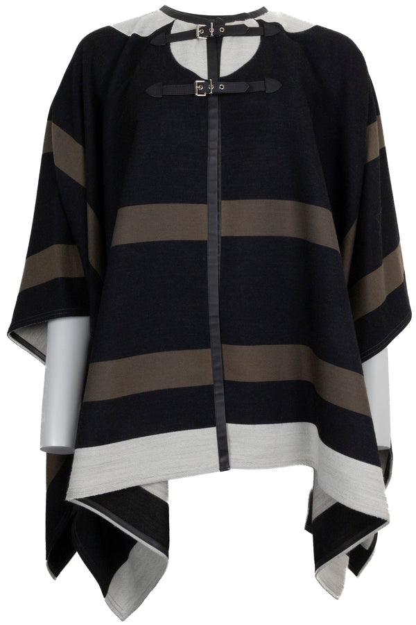LOUIS VUITTON Cape Laine Cuir Noir Vert