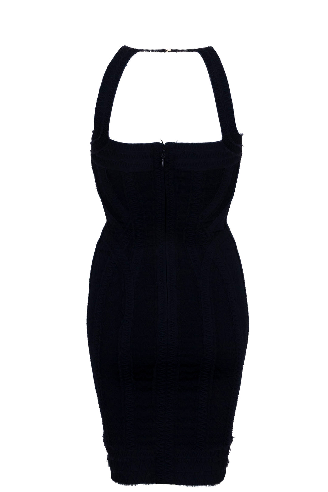 HERVE LEGER Robe Bandage Linden Bleu Marine